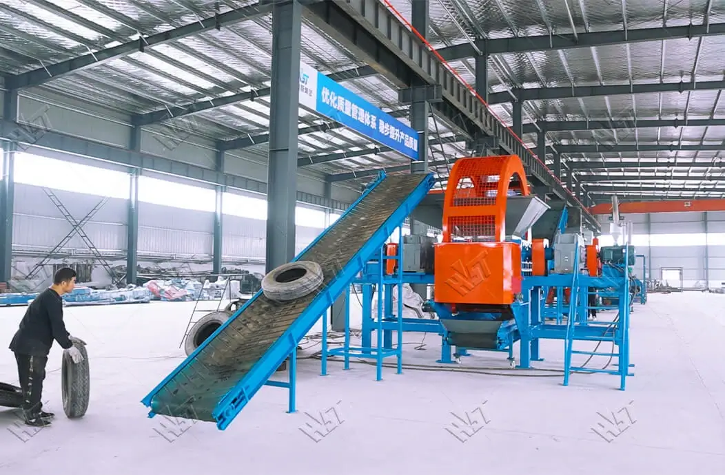 Waste Tire Shredder Machine