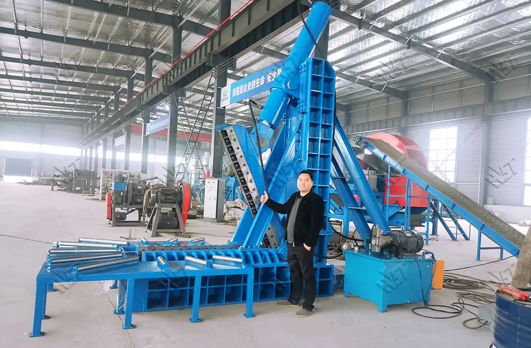 OTR tire cutting machine