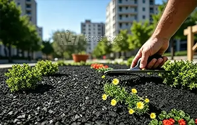 recycled rubber mulch for garden beds and plants