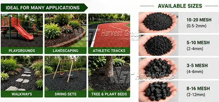Landscape Gardening Rubber Mulch
