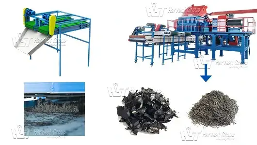 tire steel wire separator for rubber chip recycling