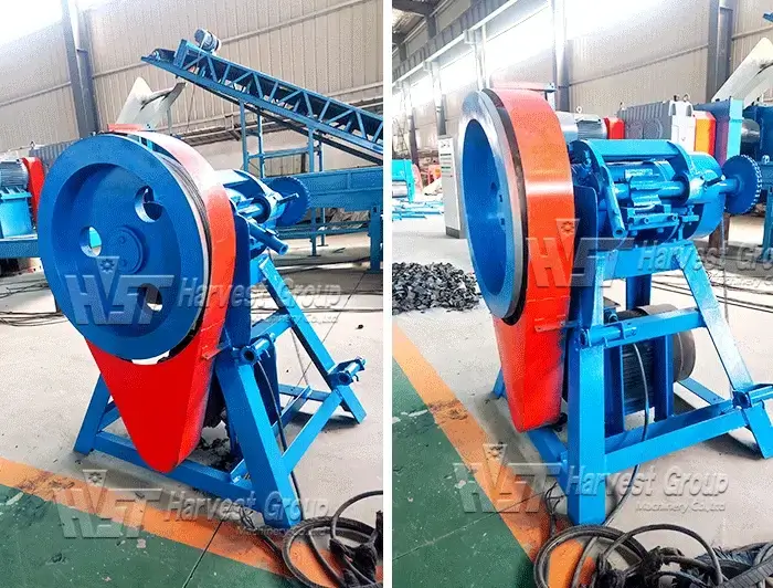 Tire sidewall cutting equipment for waste tire recycling process