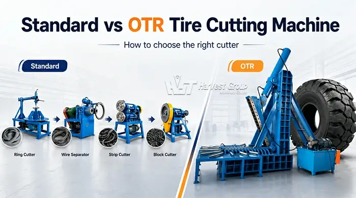 Standard vs OTR tire cutting machine comparison
