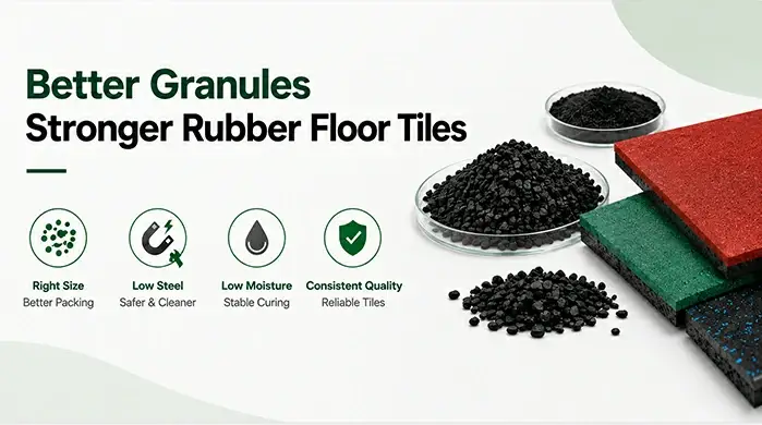 better granules stronger rubber floor tiles