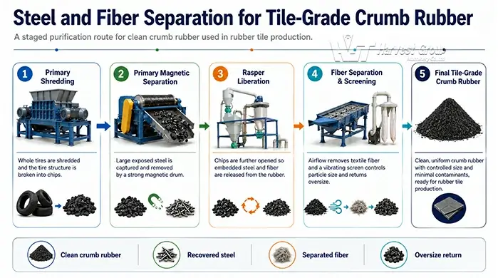 steel-and-fiber-separation-process-for-tile-grade-crumb-rubber